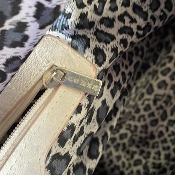 Comsi:Comsa Large Straw Bag with White Strap Handles - Picture 8 of 16